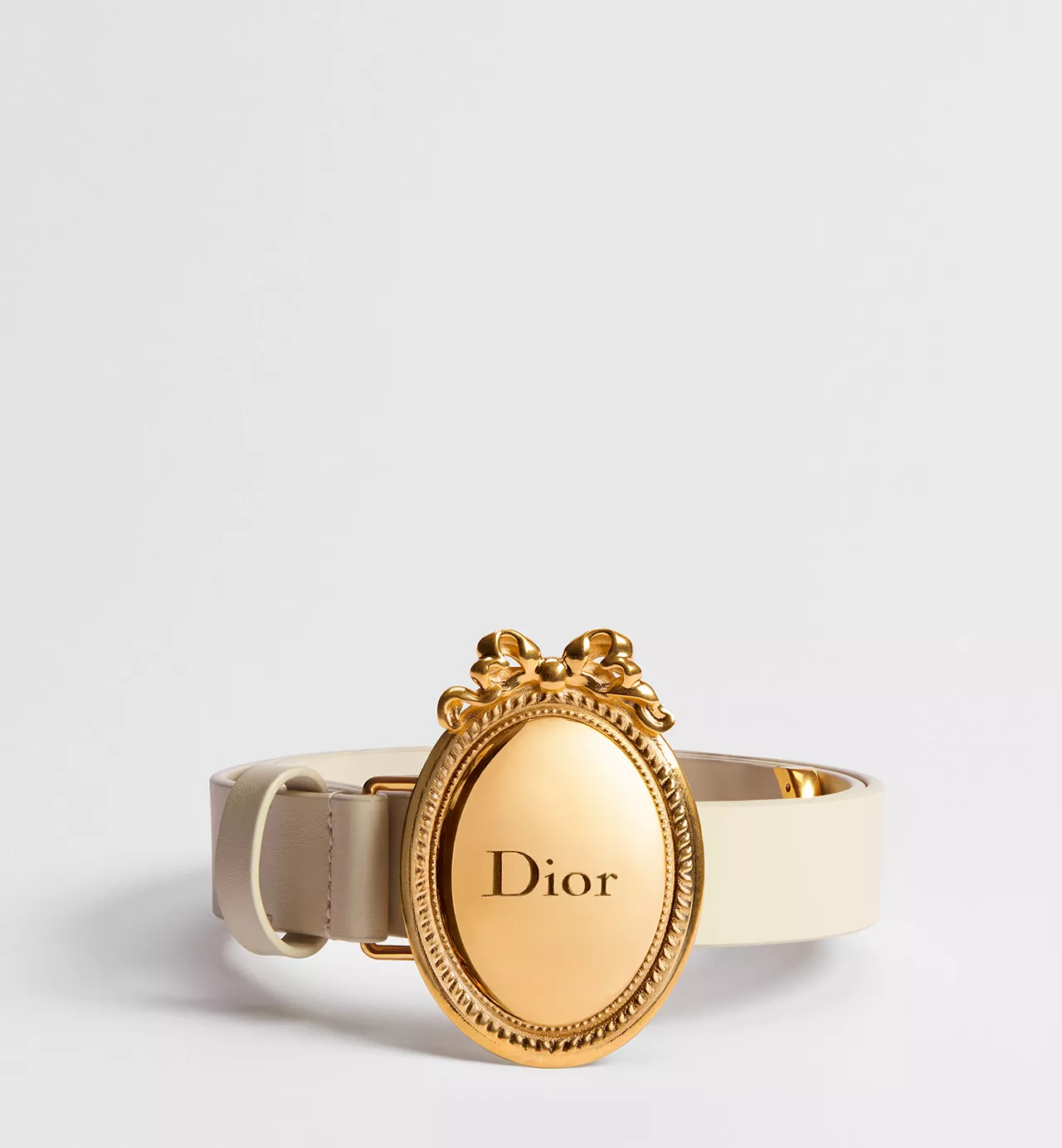 Dior Médaillon Belt Craie Smooth Calfskin, 25 MM