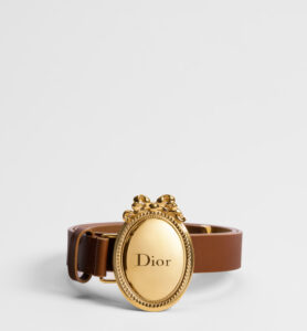 Dior Médaillon Belt Brown Smooth Calfskin, 25 MM
