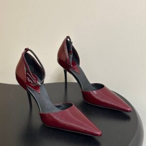 Alaïa D'Orsay 90 patent leather pumps