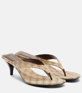 GUCCI Vittoria GG canvas thong sandals