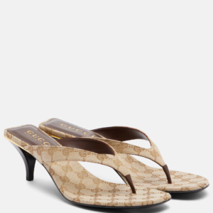 GUCCI Vittoria GG canvas thong sandals