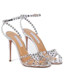 Aquazzura Tequila 105 Embellished PVC Heel